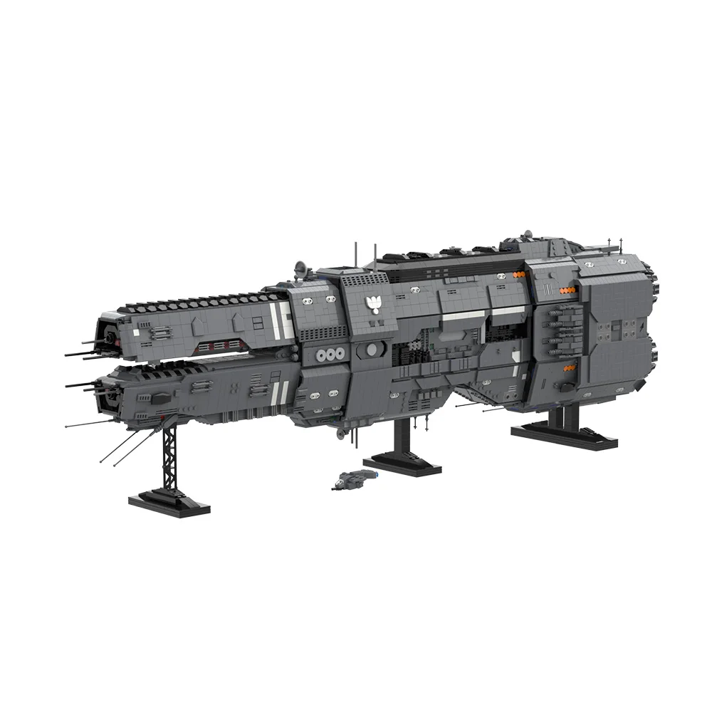 Gobricks MOC-243432 Artemis-class Battlecruiser Bricks Model UNSC Artemis Agrotera Crossing Building Blocks Toy Gift