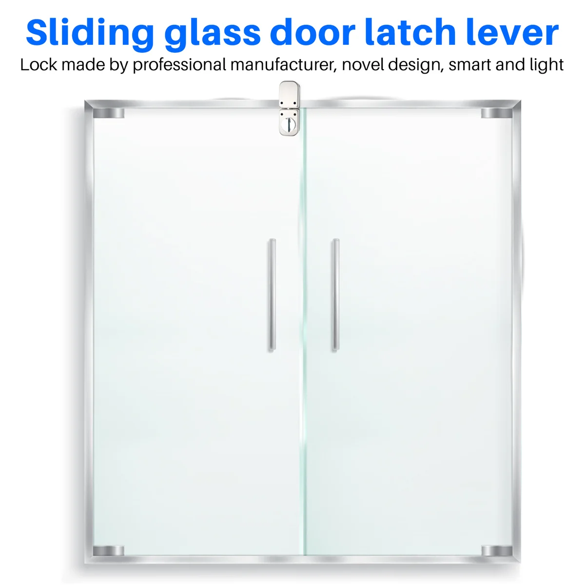 Stainless Steel,Glass Door Latches Lock/Bolt,138A ,Without Drilling,For Double Glass Door, Frameless Glass Door