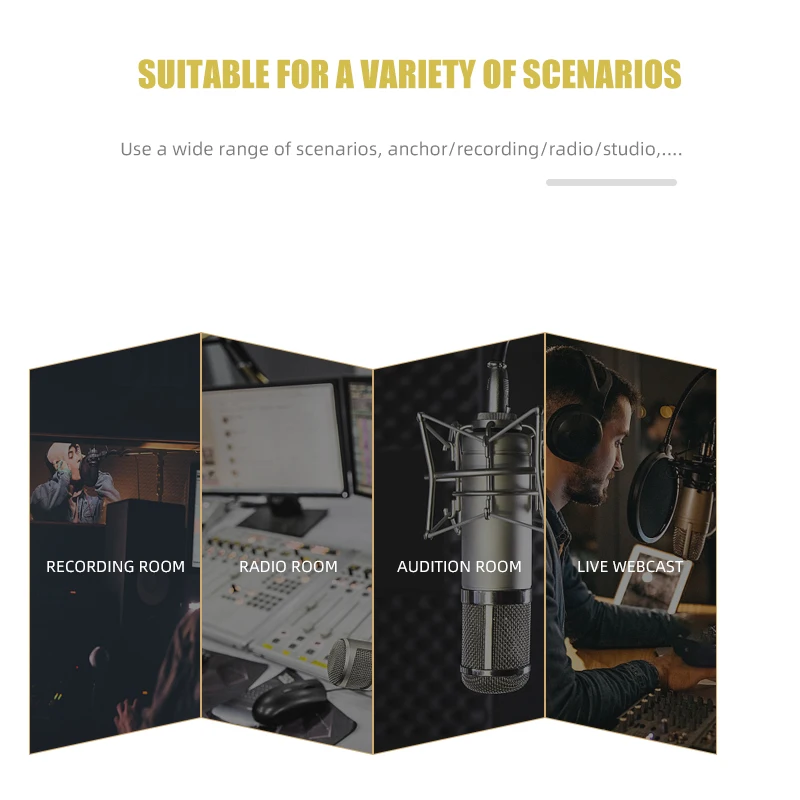 Studio Microphone Recording Reflexion Filter Microphone Sound Isolation Shield Black EVA Color Weight Material Origin Foam view 4