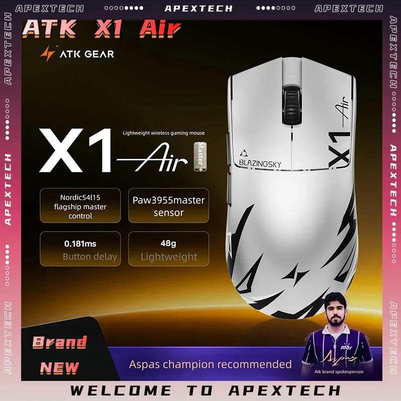Nuevo Ratón Inalámbrico para Juegos ATK BlazingSky X1V2/X1 Air, Doble Frecuenci…