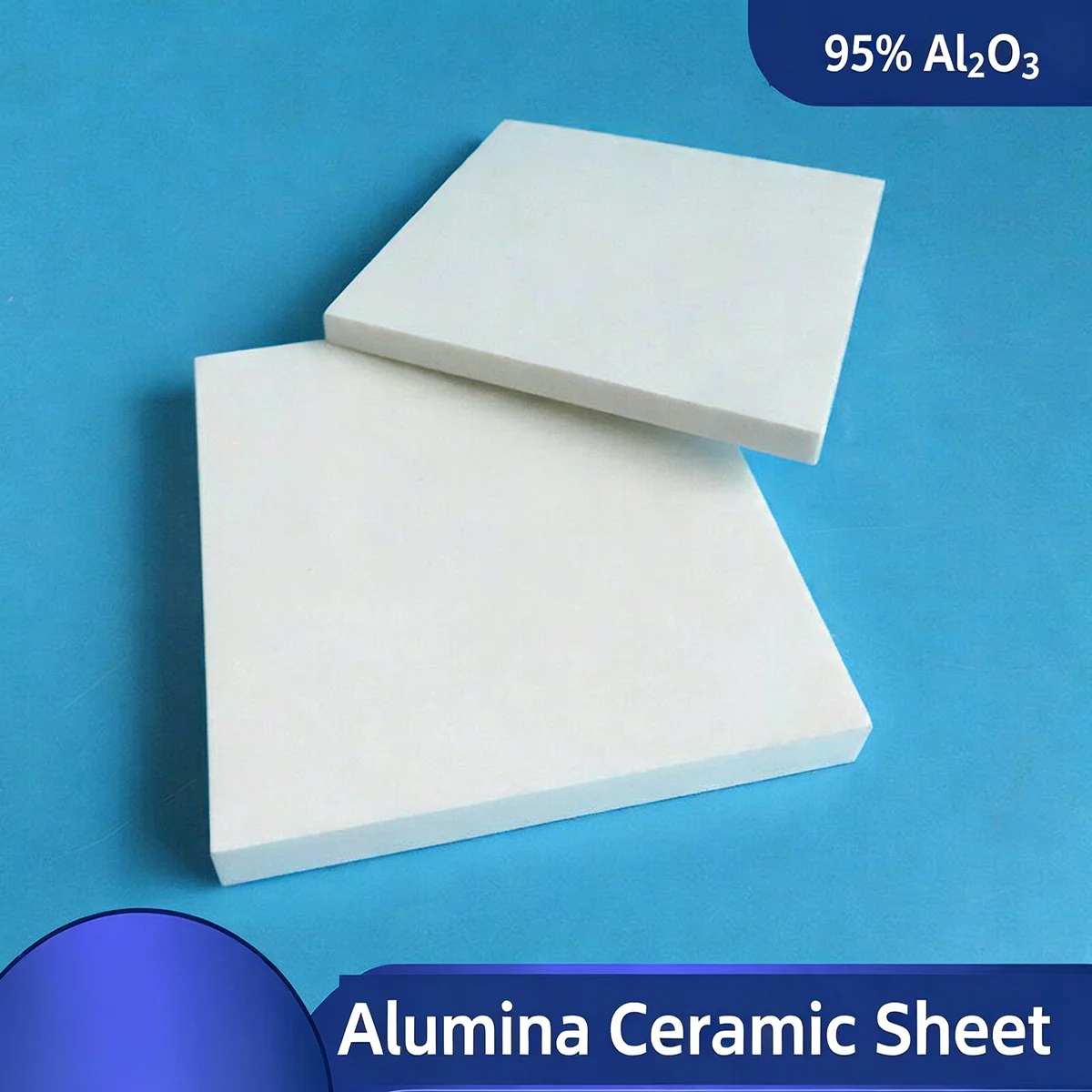 Alumina Ceramic Sheet 96% Al2O3 100x100mm High Temperature Insulation Heat Sink Substrate for LED Power Electronics DIY