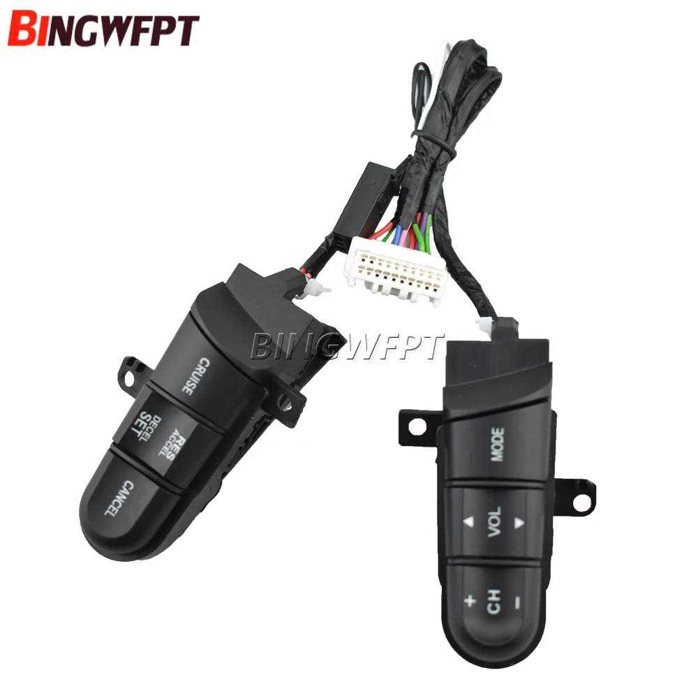 Red Backlight Steering Wheel Audio Control Switch Button 36770-SNA-A12 For Honda Jazz /Fit Civic 2006 2007 2008 2009 2010 2011