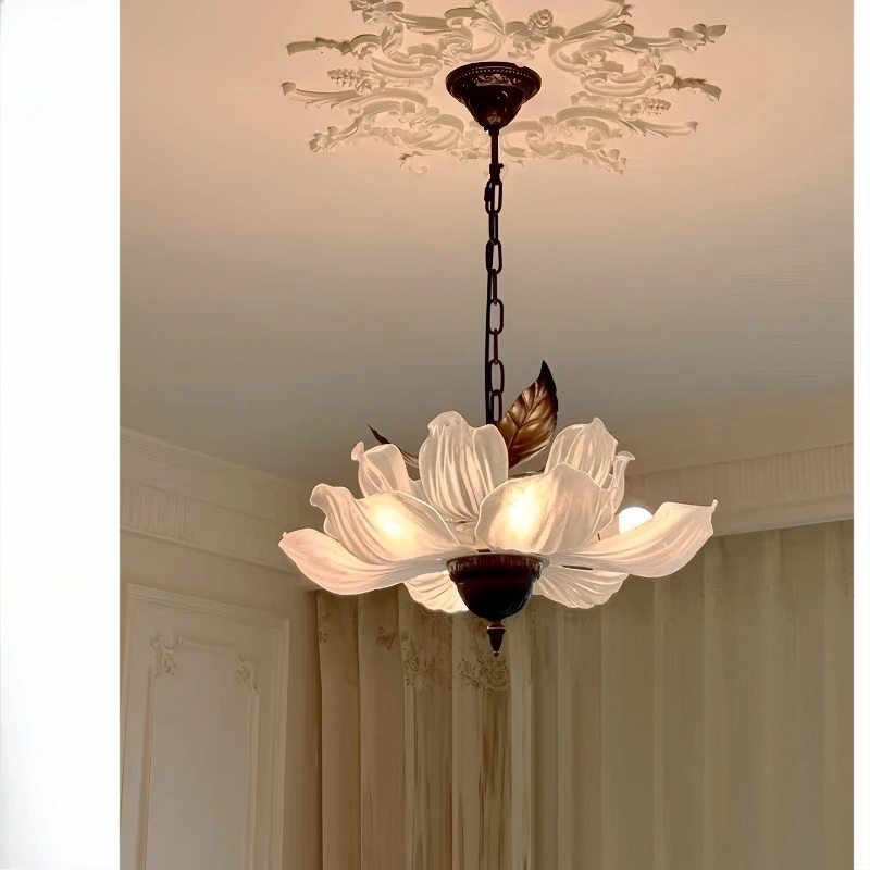 

Vintage bedroom chandelier study dining room flower chandelier living room lamp