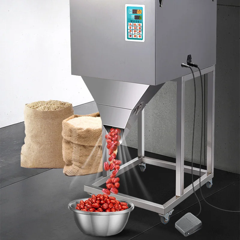 10-3000G Powder Granule Particles Filling Weighing Pack Machine For Nut Specis Coffe Bean Sugar Candy Hardware Pet Food