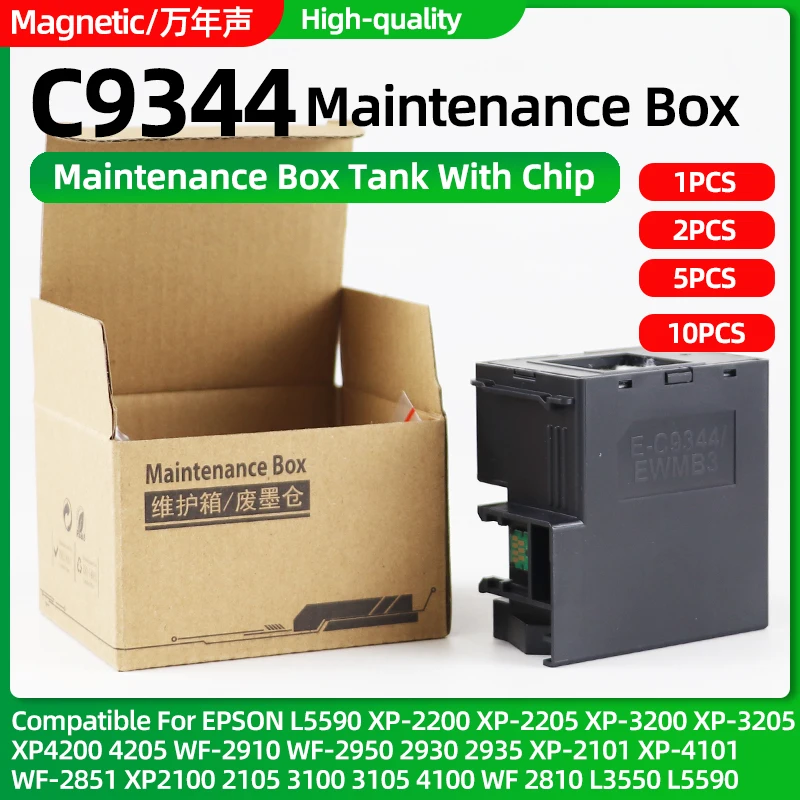 1~10pcs C9344 Maintenance Box Tank Chip For Epson L3560 L3550 L5590 XP-2100 2105 XP-3100 XP3105 XP-4100 4105 2810 XP2200 Printer