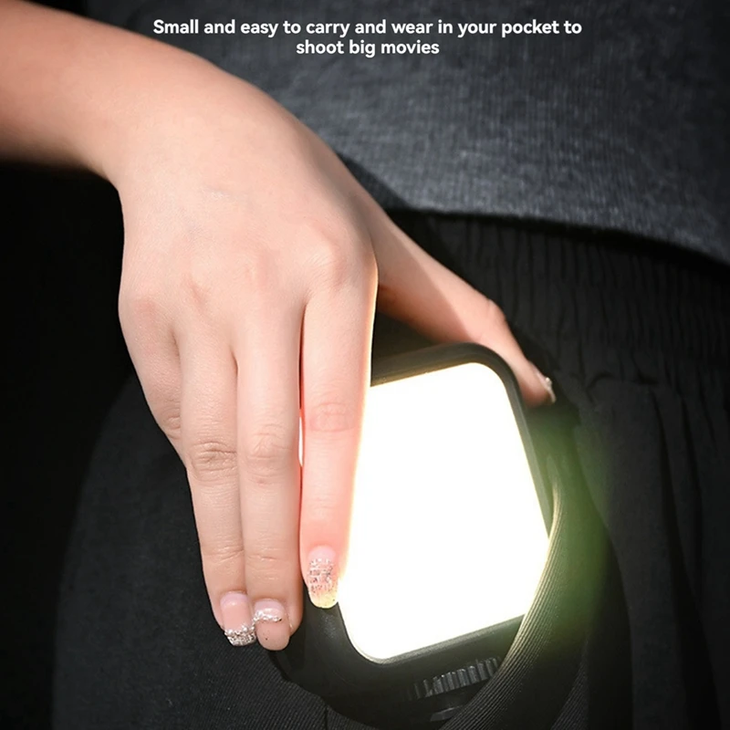 Portátil rgb flash para fotografia, luz portátil com clipe, para iphone, samsung, ipad, telefones celulares