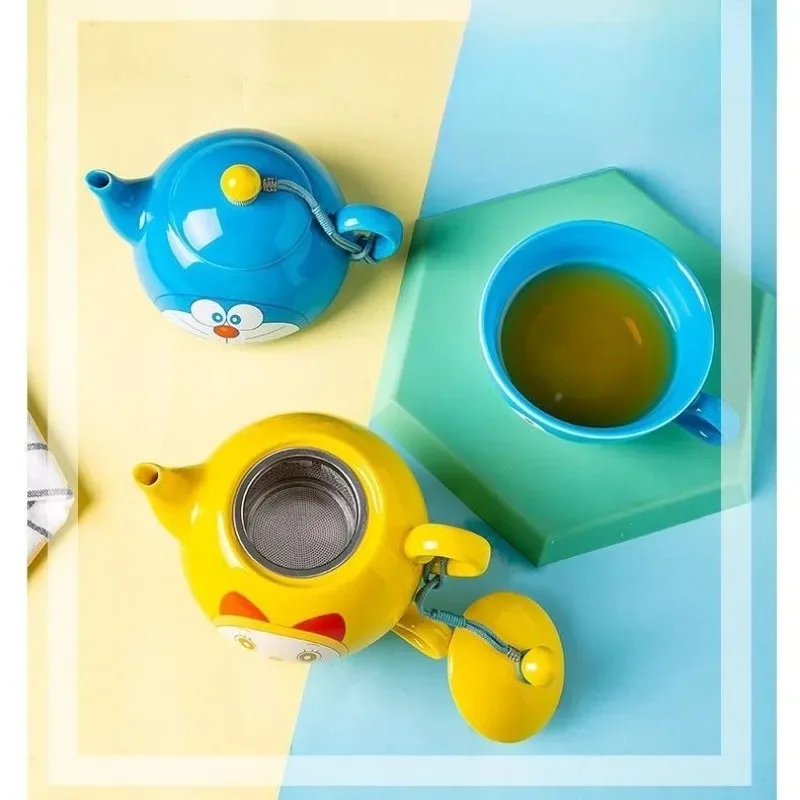 Anime Doraemon Koken Theepot Keramische Enkele Pot Kop met Filter Theeservies Eén Pot Eén Kop Creatieve Prachtige Cartoon Set Cadeau