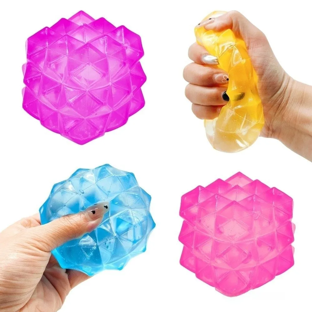 Solid Color Water Cube Slow Rebound Diamond Shaped Sensory Fidget Cube Maltose Material Polygonal Ice Cube Shape Anxiety Tool