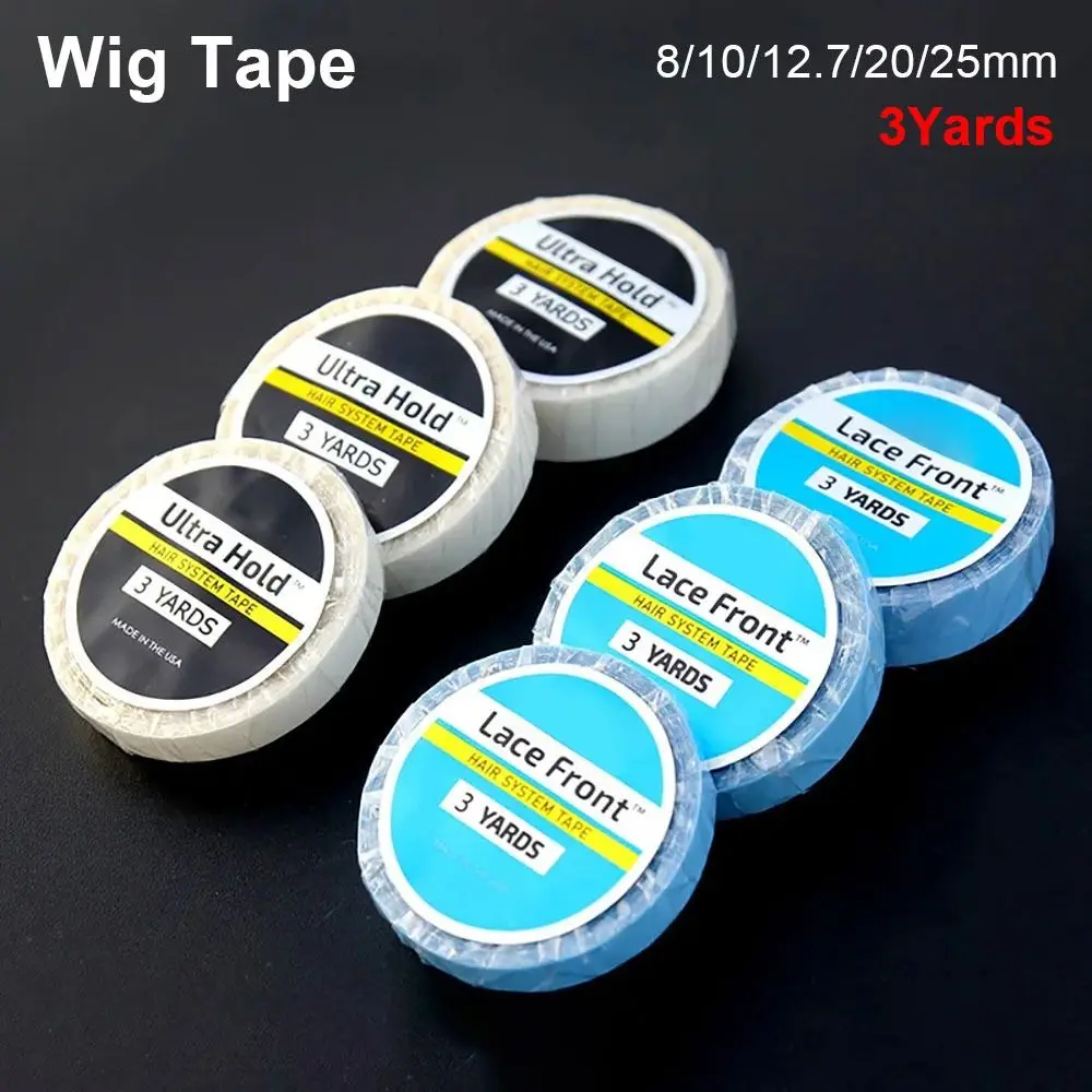 

1Roll Double-Sided Wig Tape Strong Adhesive Ultra Hold Lace Front Glue 8/10/12.7/20/25mm 3Yards Hair System Tape