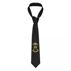 Spanish Legion Neckties Men Custom Silk Spain Coat of Arms Neck Ties for Wedding