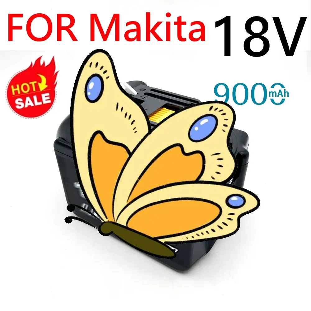 

Power battery 18V 9.0Ah for Makita BL1830B BL1850B BL1850 BL1840 BL1860 BL1815 Replacement Lithium Battery