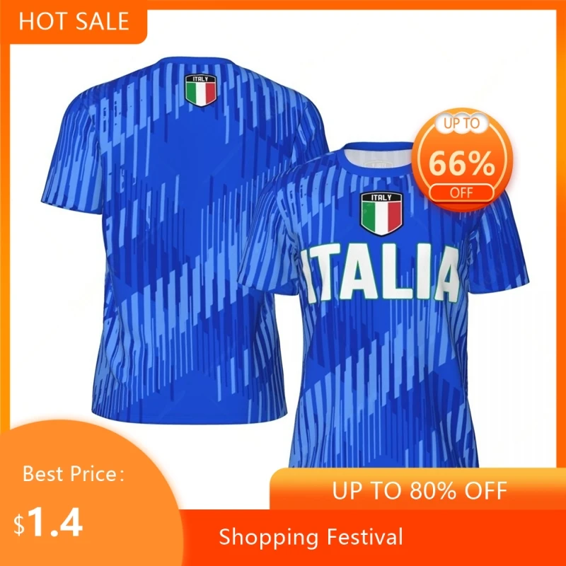 

Italia Flag 3D Printed Jersey Summer Fashion Short Sleeve Casual Mens Sports T Shirt Quick Dry Breathable Football T-shirts