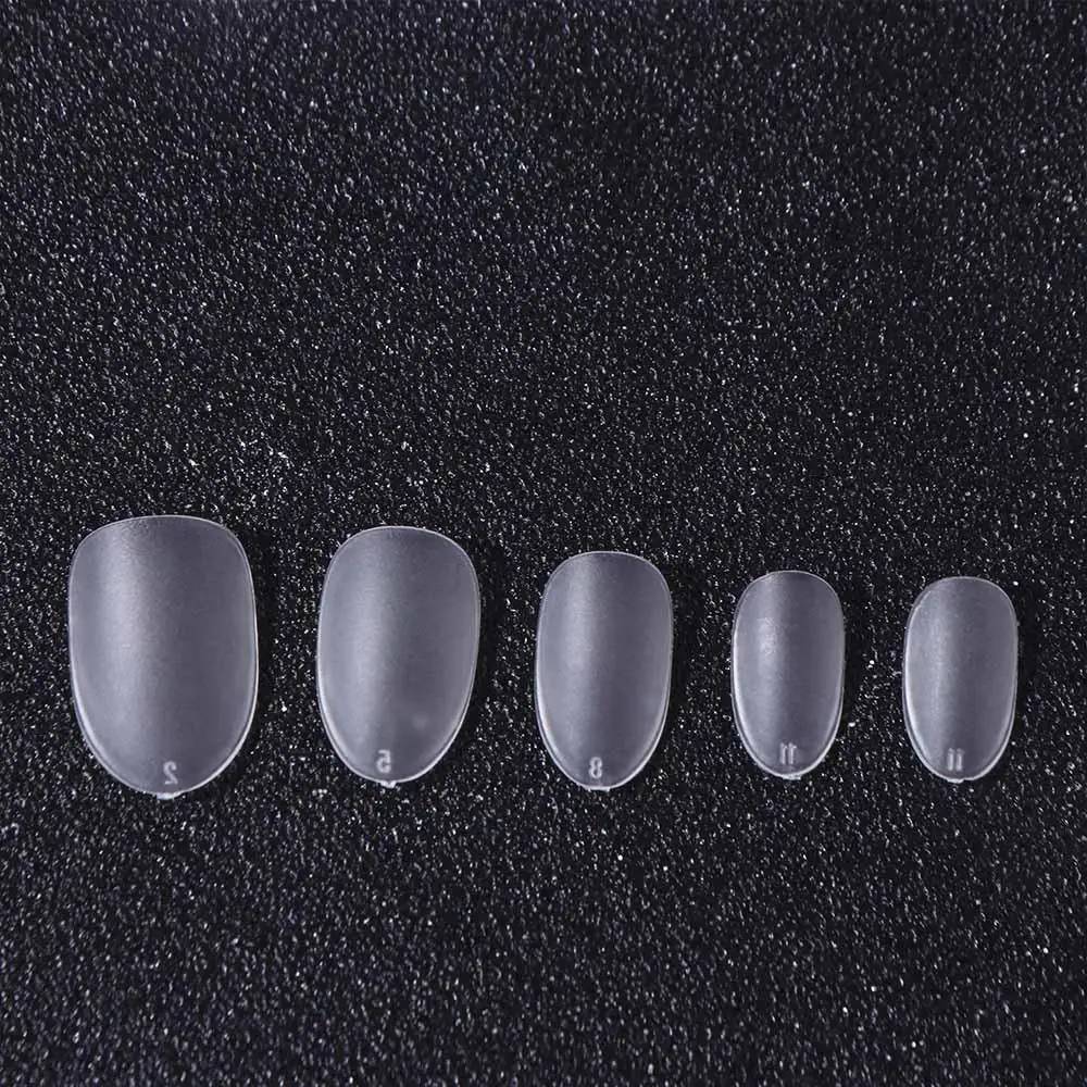 

300pcs/box Short Square Shaped Matte Soft Gel Tips Press on Nails Droplet Shaped Extension Soft Nails Wear-resistant Elastic