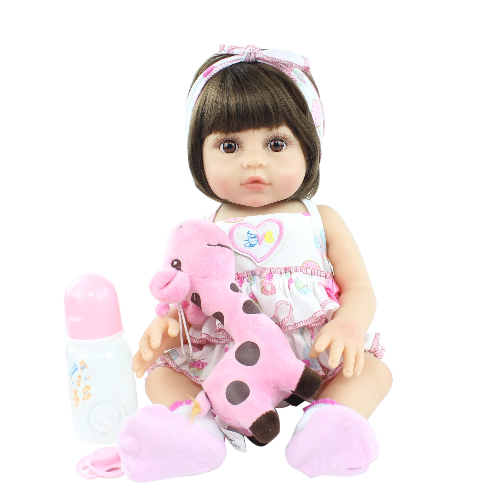 

19 Inch Full Body Soft Silicone Reborn Baby Doll Like Real 48 CM Vinyl Princess Bonecas Birthday Gift Girls Bathe Bedtime Toys