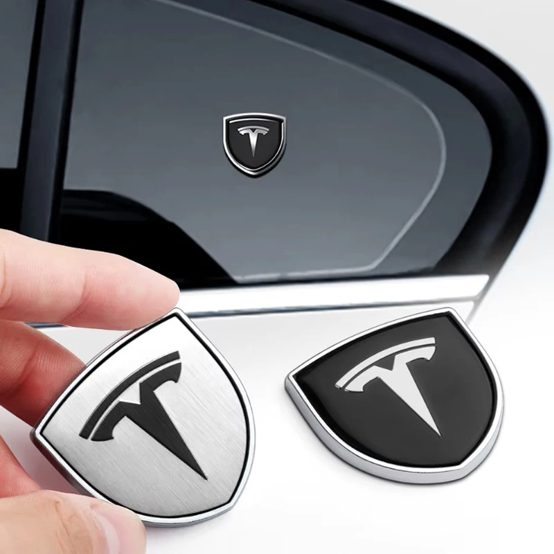 1Pcs 3D Metal Car Badge Body Trunk Emblem Decor Sticker For Tesla Model 3 Model S Model X Model Y Auto Styling Logo Accessories