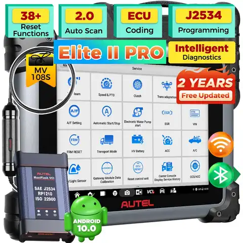 Autel MaxiSys Elite II Pro 스캐너, 2024 새로운 진단 도구, J2534 재프로그래밍 도구, ECU 코딩 자동 스캐너