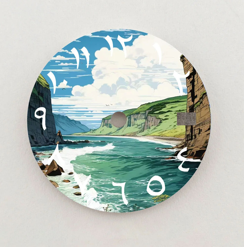 Циферблат NH35, морской циферблат, 28,5 мм, циферблат с арабскими цифрами, циферблат NH36, подходит для часов NH35/36, запасные части для часов с индивидуальным рисунком, логотип