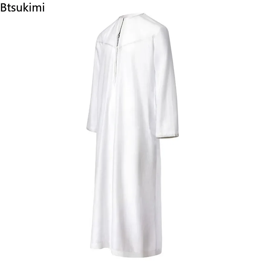 2026 Abaya Islamic Men Robe Muslims Dresses Djellaba Simple Fashion Applique Shirts Arabic Dress Men Ethnic Clothing Gift Thobe