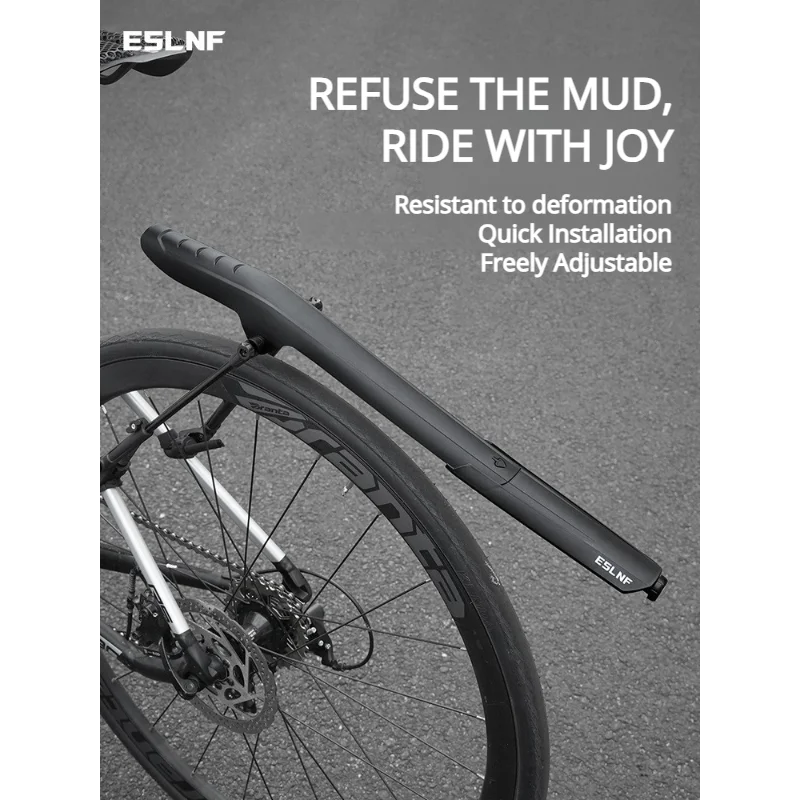 

Eslnf Mountain Bike Mudguard Adjustable Road Bike Mud Tile Water Deflector With Built-in Taillights Riding Equipment