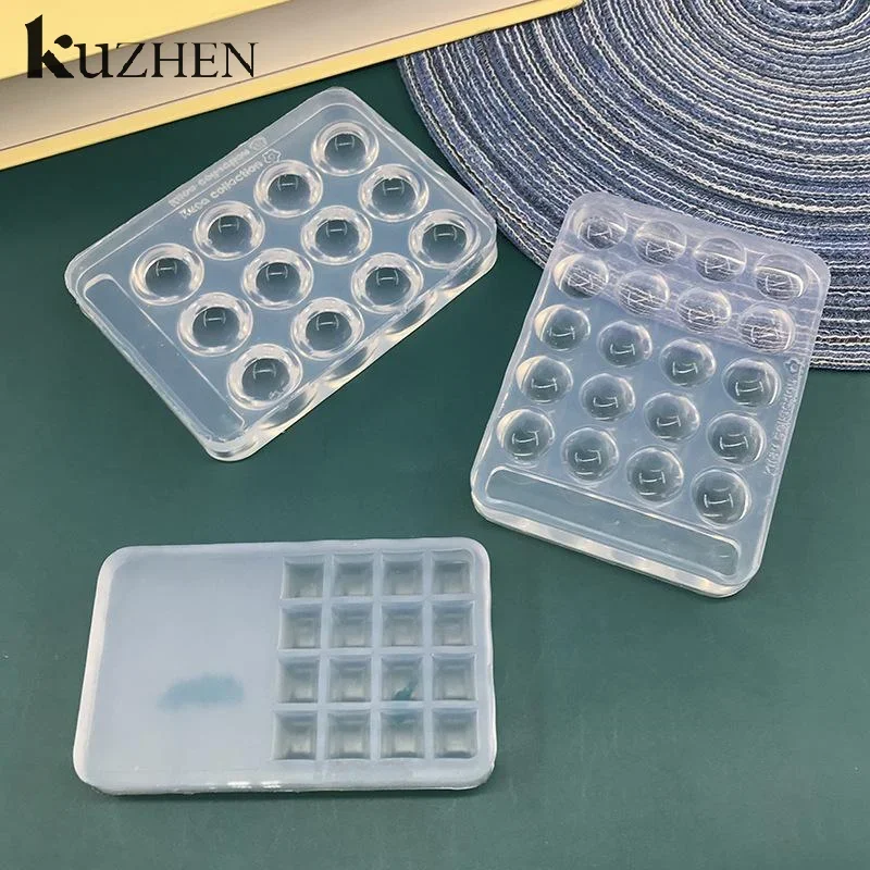 Hohe transparente Nail Art Nagel Farbpalette oder Gelpoliermittel Palette Mischen Zeichnung Farbplatte Pad Maniküre Display zeigt