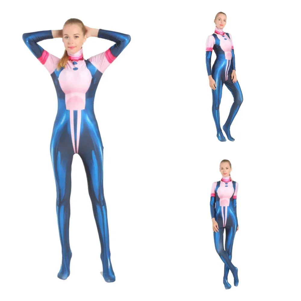 My Hero Academia Anime Asui Tsuyu Uraraka Ochaco Mtlady Hado Nejire Cosplay Costumes Tight Printing Jumpsuits Sexy Women  Suit