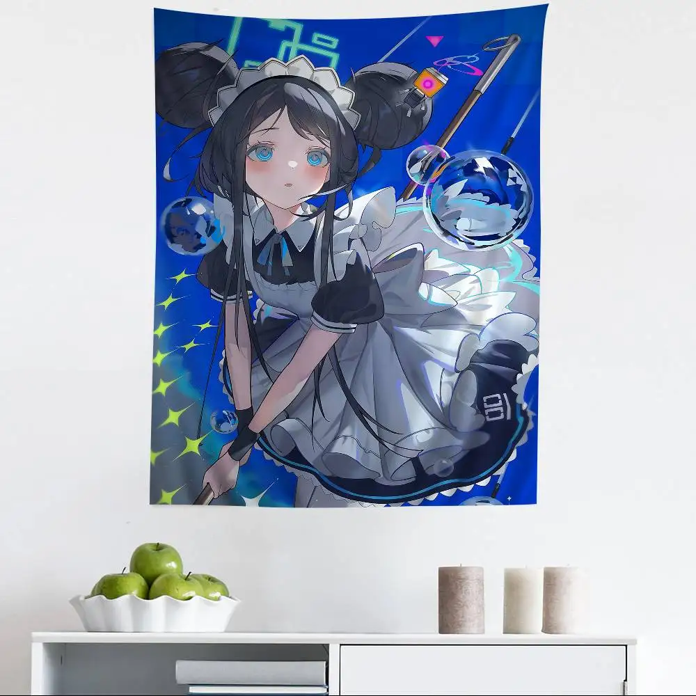 Anime-style games B-Blue A-Archive Hanging Bohemian Tapestry Bohemian Wall Tapestries Mandala Cheap Hippie Wall Hanging