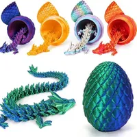 3D Printed Dragon Rotatable Connected Dragon Western Crystal Dragon Home Offices Desktop Crafts Decoration Creatives Gift Decor