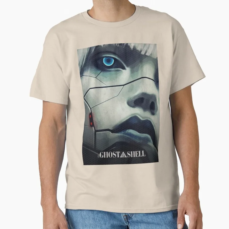اليابان سايبربانك مانغا شبح في الصدفة # 0723 الخيال العلمي سايبر فتاة ديستوبيان نمط أنيمي هدية تي شيرت للرجال بلايز كبيرة الحجم #2