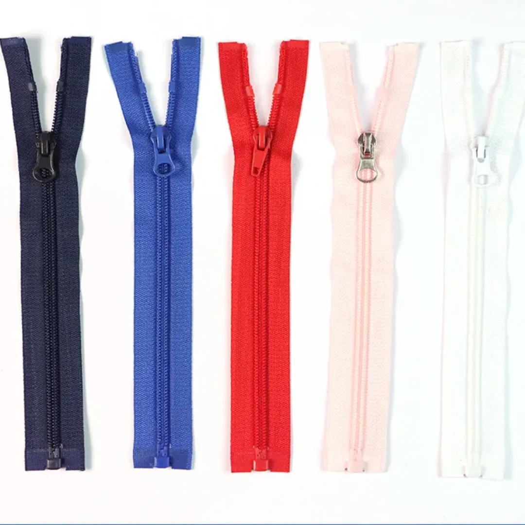 10pcs 5# 10/20/30/40/55/60/70/80/90/100cm Resin Zipper Open-End Auto Lock ECO Plastic Zippers for Sewing Clothing