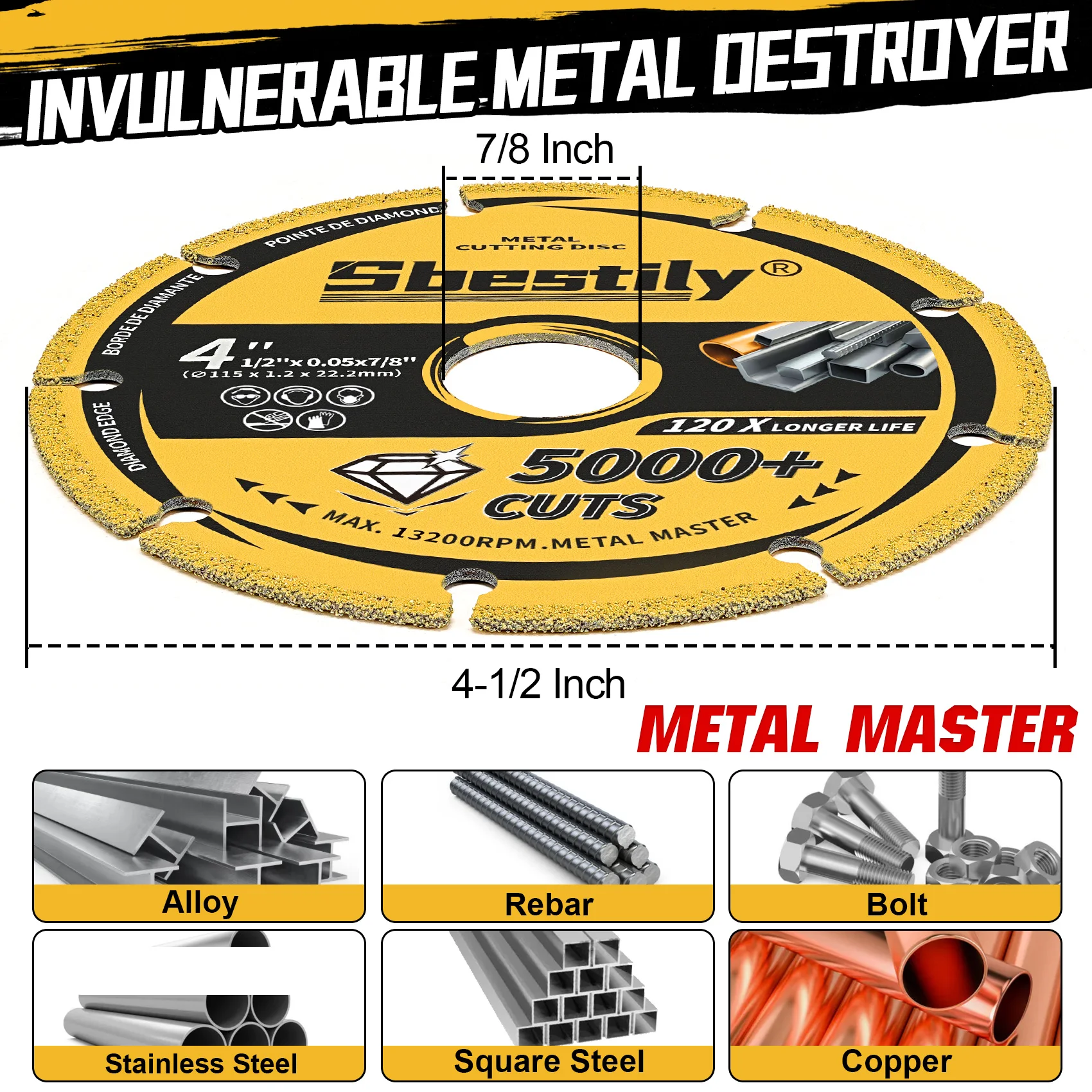 Imagem -05 - Mini Diamante Roda de Corte Disco de Corte Soldado Angle Grinder Lâmina de Serra Vergalhão Ferro Aço Inoxidável 76 mm 115 mm