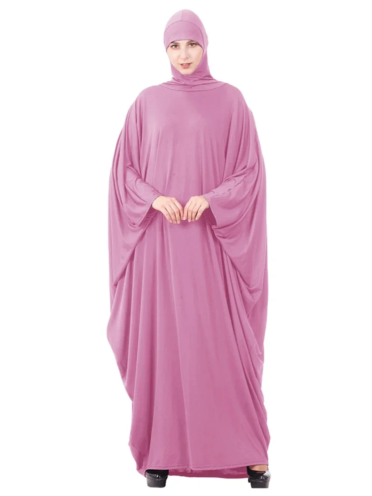 Eid Hooded Abaya Women Muslim Prayer Dress Overhead Abayas Dubai Turkey Kaftan Arabic Robe Islamic Clothing Modest Abayas Burqa