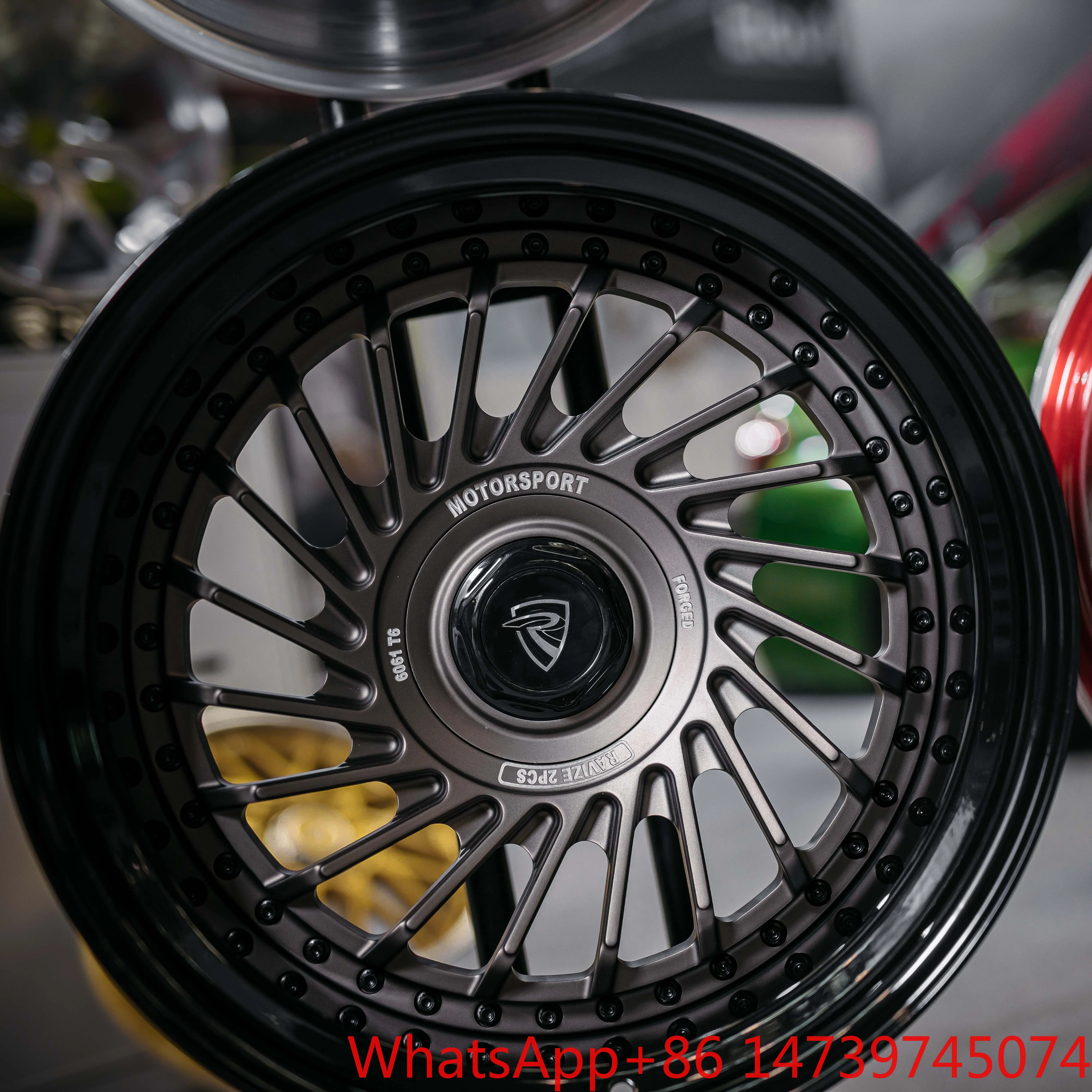 Bulk Forged Concave Off Road Aluminum Alloy Wheels Carbon Fiber Multi-Spoke Lug Pattern Wheel Rim For Passenger Car6061‑T6 Alumi
