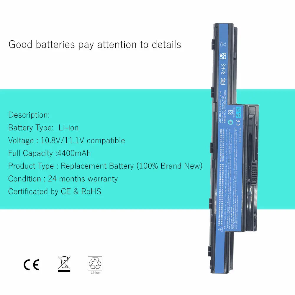 بطارية كمبيوتر محمول لشركة أيسر E1-471 E1-471G E1-571G V3-551G V3-571G AS10D81 AS10D3E AS10D5E AS10G3E #3