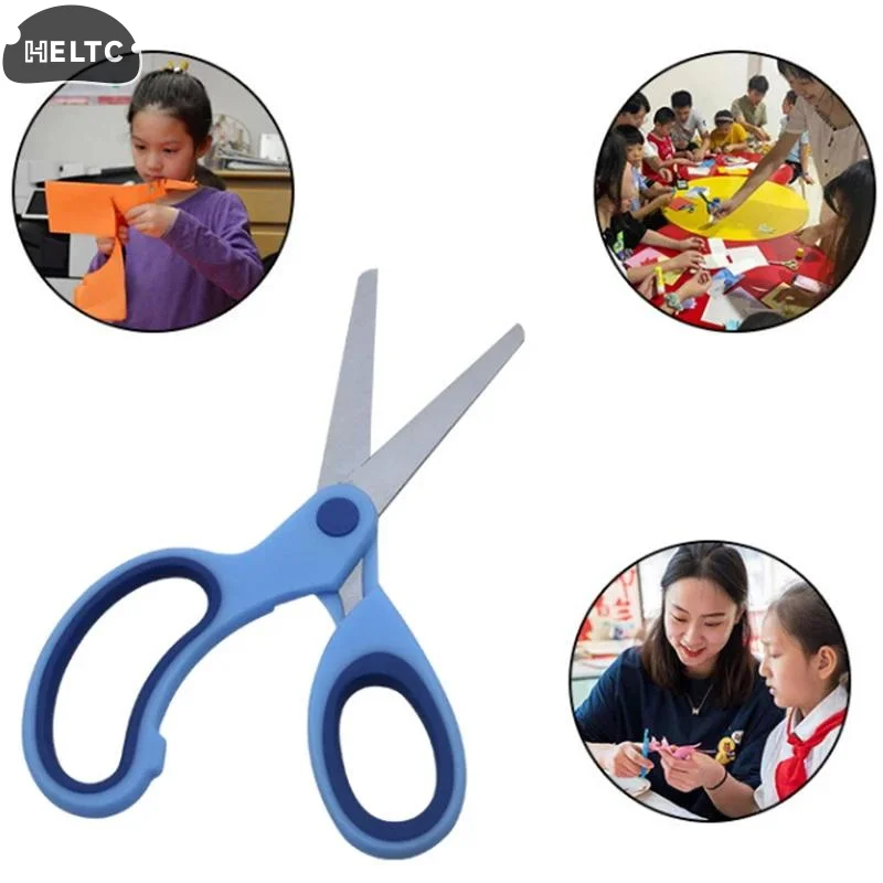 1PCS Left-handed Scissors Student Stainless Steel Colorful Cute Scissors Children's Small Scissors Simple Safety Office Scissors