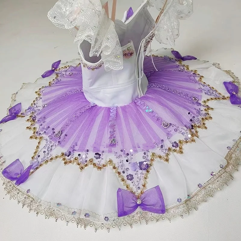 Purple Fairy Lilac puppet doll variation female ballet dress performance tutu adults and children competition performance dress