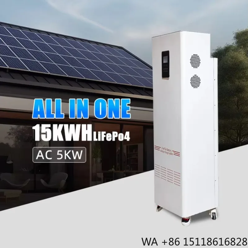 NK005A 15kWh 51.2V 300Ah All-in-One 6kW AC Inverter LiFePO4 CAN Communication Home Energy Storage Solar Power System