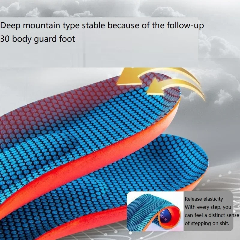 Palmilhas ortopédicas masculinas com sola confortável, palmilhas ortopédicas com amortecimento para sapatos, sola crescente