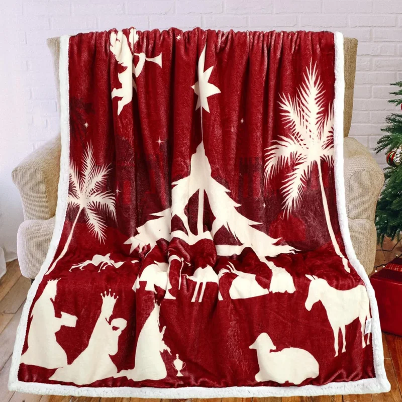 

Christmas blanket 50INX40IN flannel printed comfortable winter sofa cover blanket