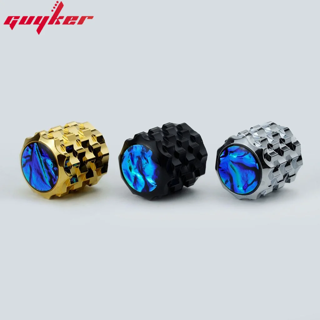 

GUYKER 3PCS CNC luminum Alloy Material Electric Guitar Volume Knob Surface Serrated Style Electric Bass Potentiometer Knob