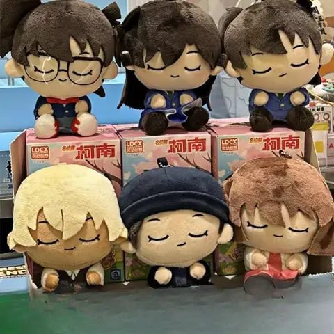 Detective Conan Snoozy Buddy Series Plush Mystery Blind Box Toy Cute Soft Stuffed Haibara Amuro Akai Napping Anime Figure Doll
