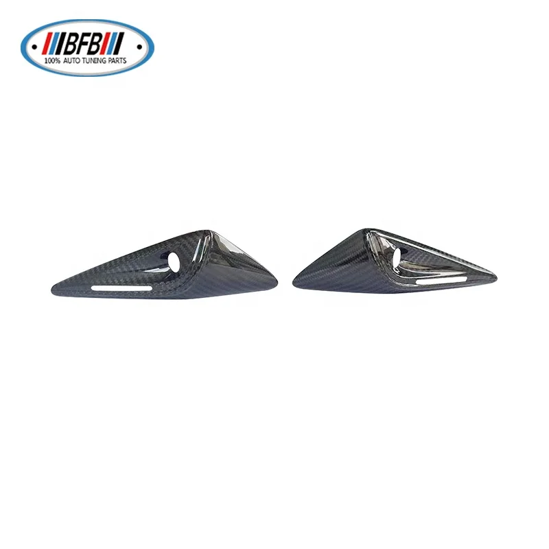 غطاء كاميرا جانبية مصد فتحة تهوية جانبية من ألياف الكربون بالكامل لطراز Tesla X 2023+