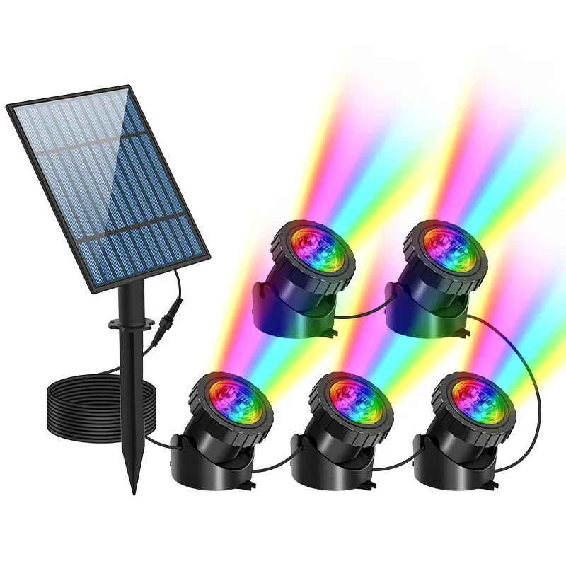 2/3/5RGB Solar Outdoor Lights IP68 Waterproof Solar Lawn Light Solar Powered Path Decor Light Underwater Lighting for Garden Poo