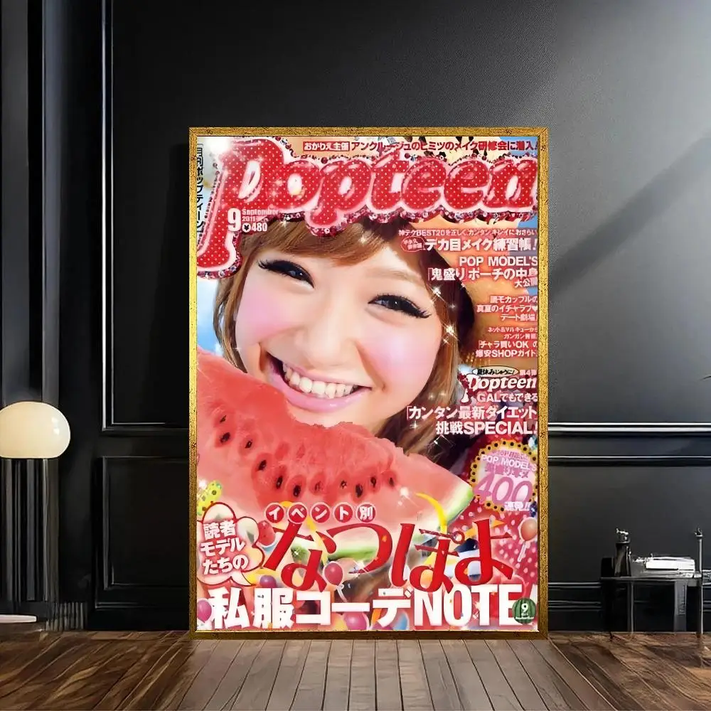 Kunstwerk, Gyaru-Magazin-Illustrationsposter, selbstklebender, wasserfester Papieraufkleber, Wanddekoration für Kaffeehaus, Bar, Zimmer – Detail 18