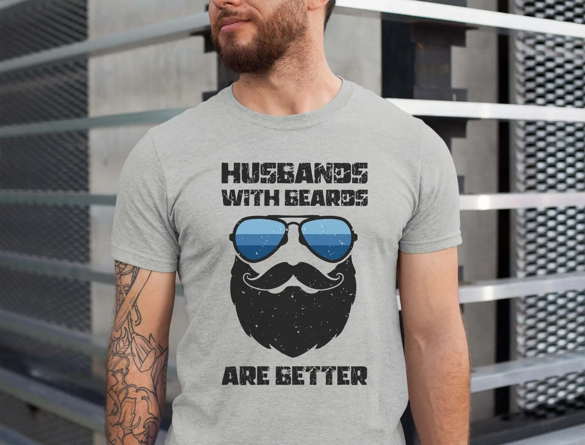 Bearded Husband T Shirt Idea For Husbands With Beards Hubby Best Ever Birthday Him