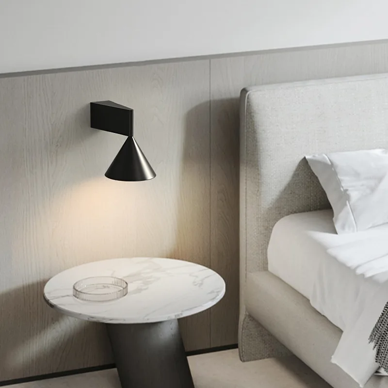 Interior Wall Lights Home Decorations Cone Small 7W LED Wall Lamp Geometry Wall Mirrors Lighting Lamps Living Room Light Fixture