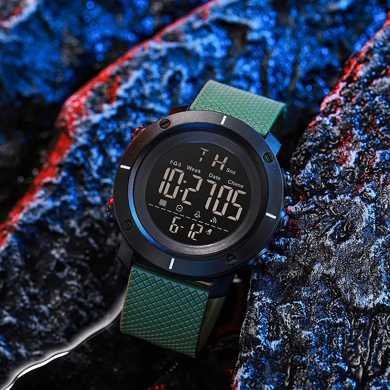 Men's and women's large dial multifunctional electronic watch, outdoor sports couple watch