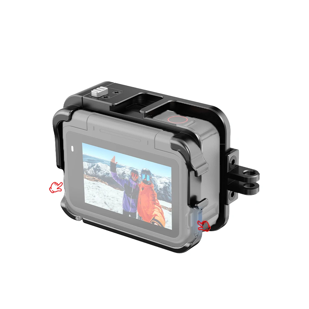 Держатель для камеры из алюминиевого сплава с двойным креплением холодного башмака для Insta360 Ace Pro Аксессуары защитная рамка для камеры быстрого крепления