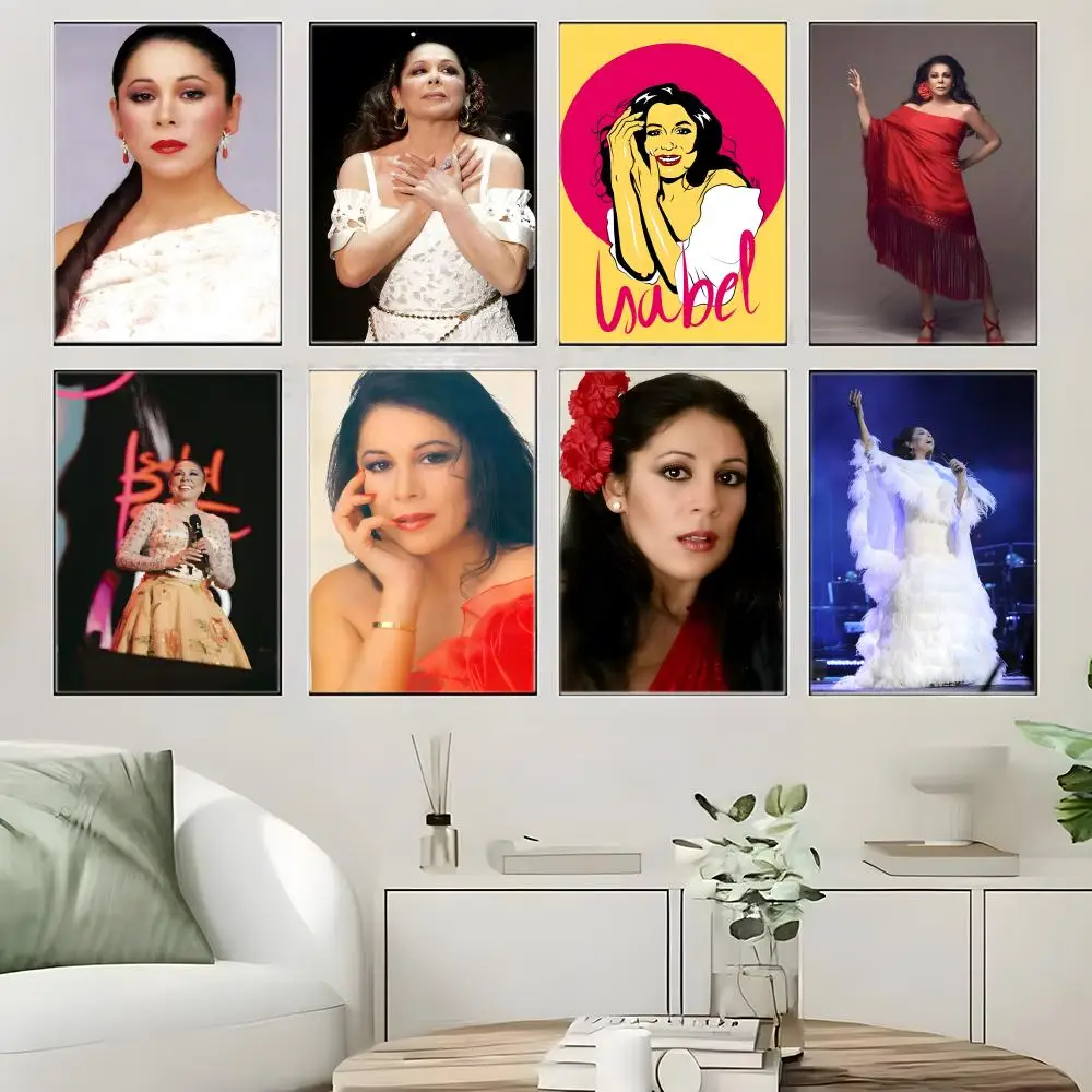 Póster de la cantante española I-Isabel Pantoja, sin arrugas, resistente al agua, duradero, decoración de pared para todo tipo de espacios