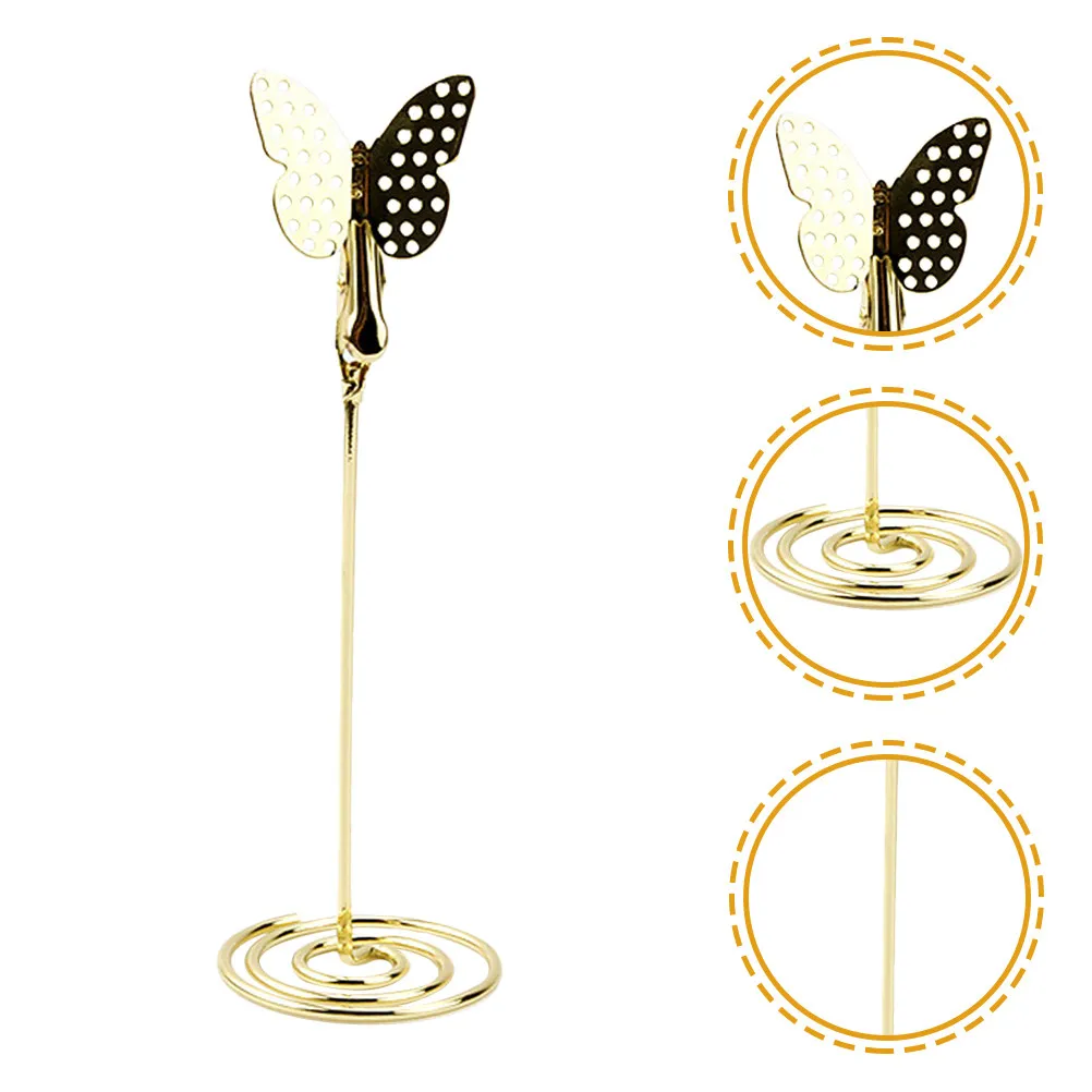 10Pcs Elegant Butterfly Shaped Name Card Clip Holder for Tables Wedding Shower Engagement Party Table Number Stand Photo Display