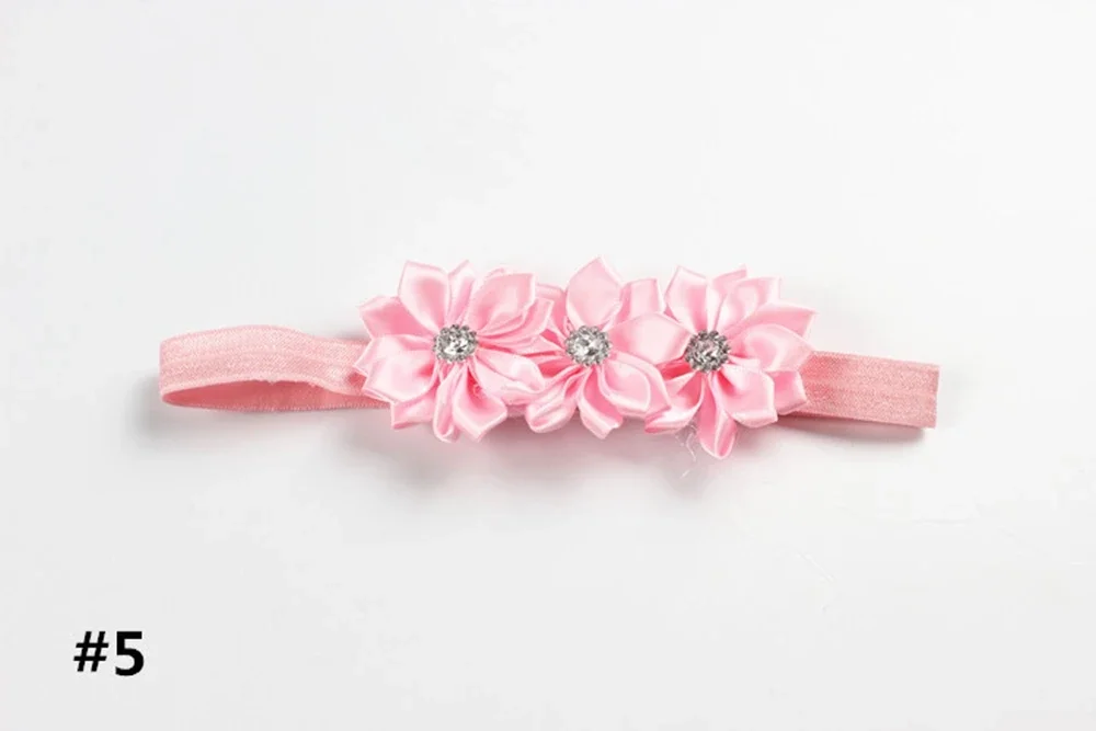 Lovely Handmade flores poligonais Headband para bebês meninas, Headband elástica, princesa Hairband, Headwear infantil, adereços de fotografia,